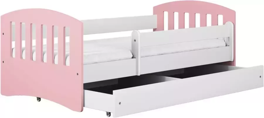 Kocot Kids Bed classic 1 lichtroze met lade zonder matras 180 80 Kinderbed Roze