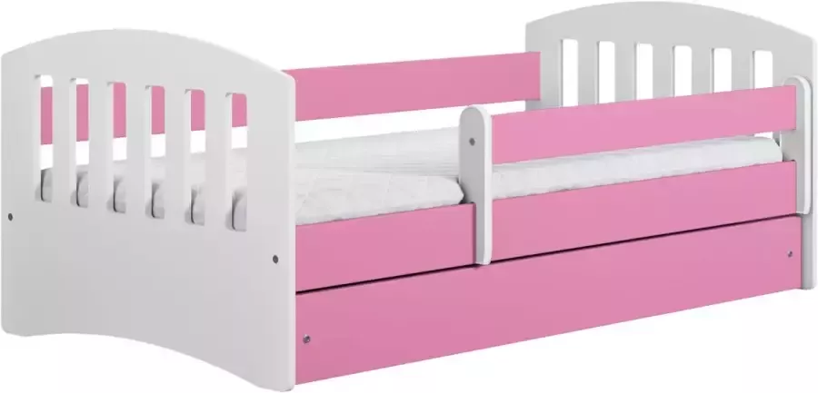 Kocot Kids Bed classic 1 roze met lade met matras 180 80 Kinderbed Roze