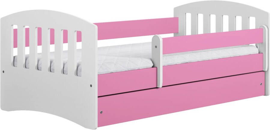 Kocot Kids Bed classic 1 roze met lade met matras 180 80 Kinderbed Roze