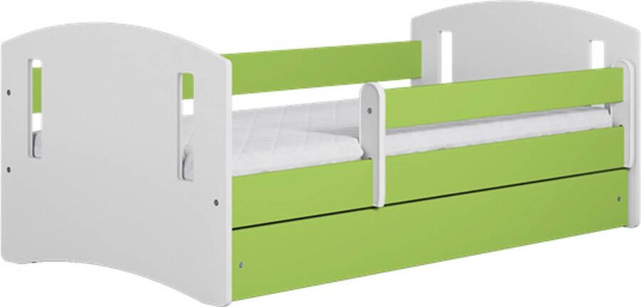 Kocot Kids Bed classic 2 groen met lade met matras 140 80 Kinderbed Groen