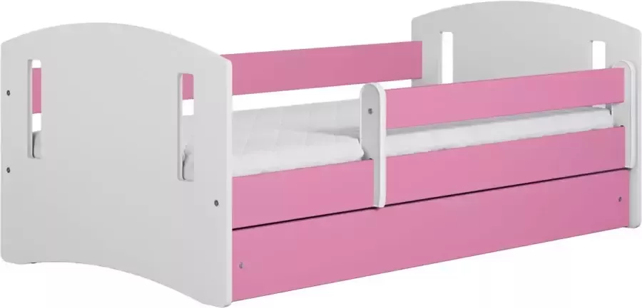 Kocot Kids Bed classic 2 roze zonder lade met matras 180 80 Kinderbed Roze