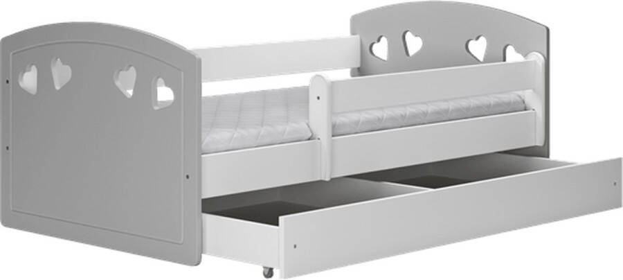 Kocot Kids Bed Julia grijs met lade zonder matras 180 80 Kinderbed Grijs