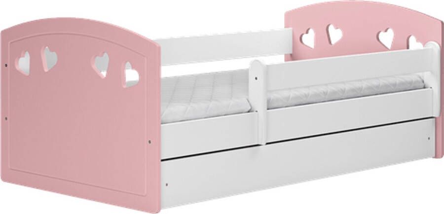 Kocot Kids Bed Julia lichtroze met lade zonder matras 140 80 Kinderbed Roze