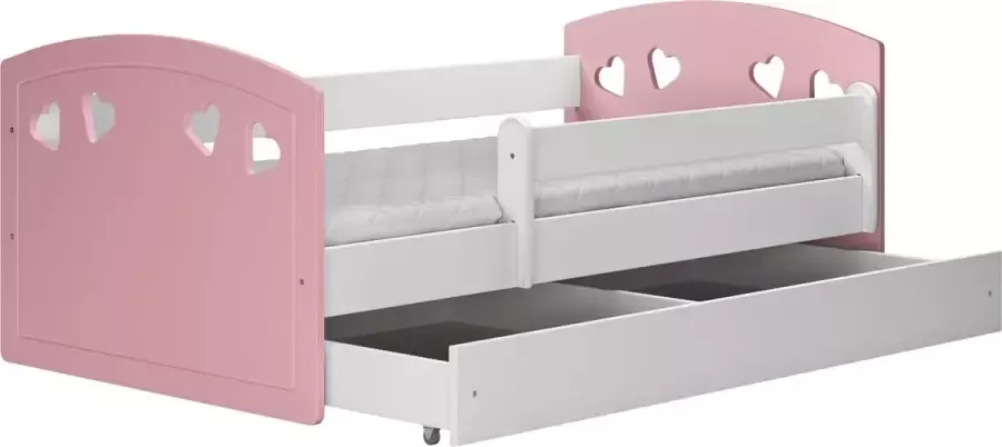 Kocot Kids Bed Julia lichtroze met lade zonder matras 180 80 Kinderbed Roze - Foto 2