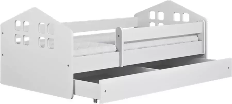 Kocot Kids Bed Kacper Wit met lade met matras 160 80 Kinderbed Wit