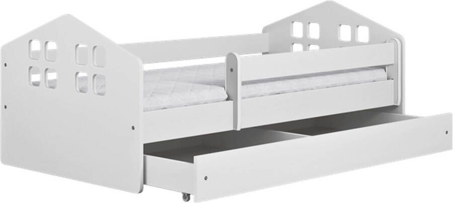 Kocot Kids Bed Kacper wit met lade zonder matras 180 80 Kinderbed Wit