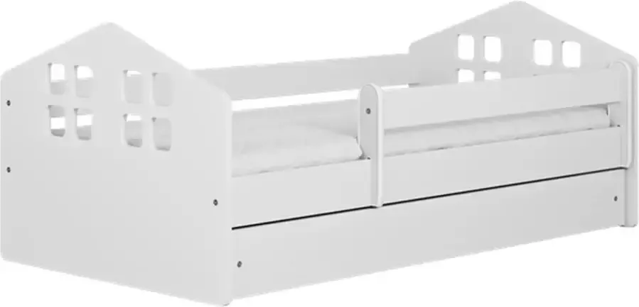 Kocot Kids Bed Kacper Wit zonder lade met matras 160 79 Kinderbed Wit