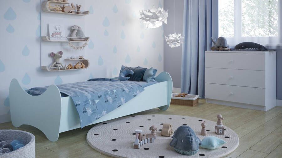 Kocot Kids Bed lilly lichtblauw zonder matras 140 70 Kinderbed Blauw