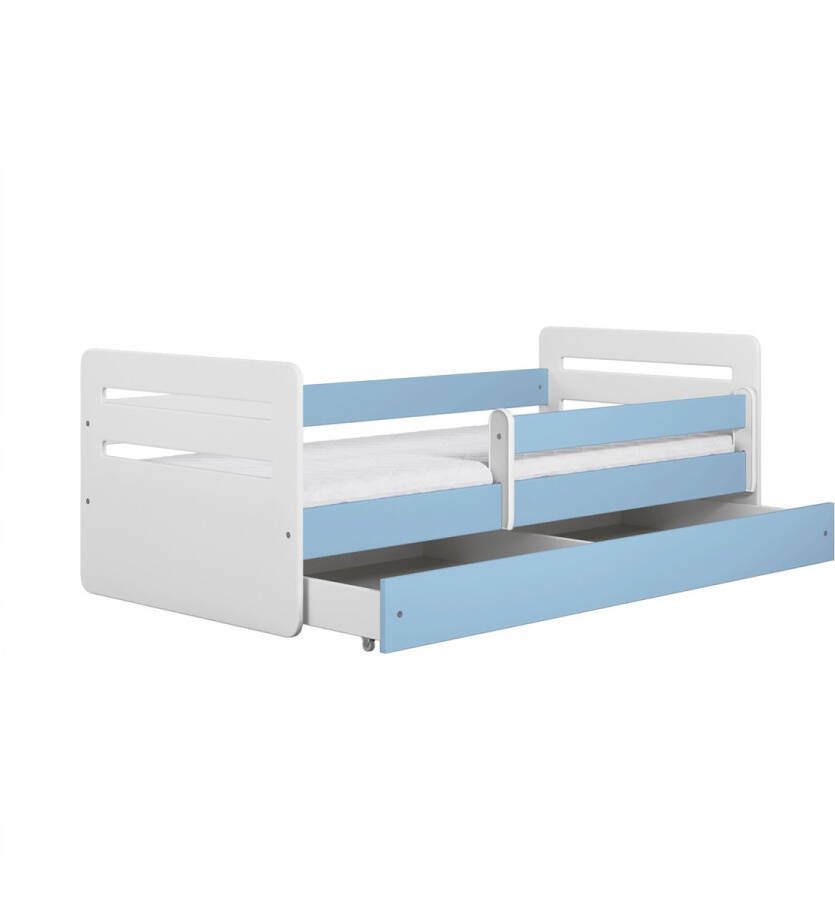 Kocot Kids Bed Tomi blauw met lade met matras 140 80 Kinderbed Blauw