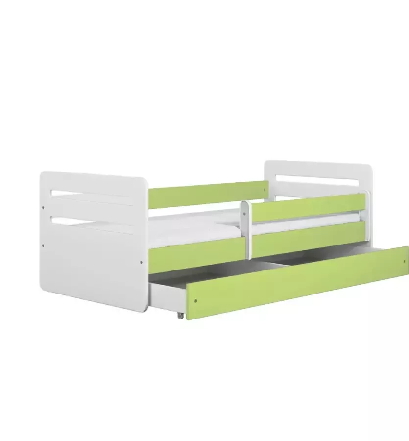 Kocot Kids Bed Tomi groen met lade met matras 140 80 Kinderbed Groen