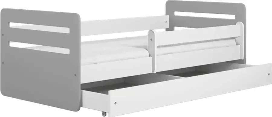 Kocot Kids Bed Tomi Mix grijs met lade met niet-ontvlambare matras 180 79 Kinderbed Grijs