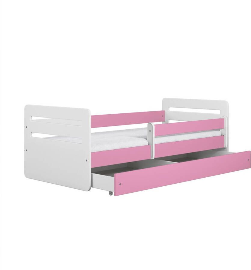 Kocot Kids Bed Tomi roze met lade met matras 140 80 Kinderbed Roze