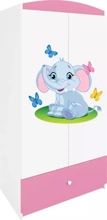 Kocot Kids Kledingkast babydreams roze babyolifant Halfhoge kast Roze