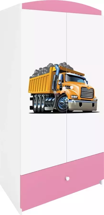 Kocot Kids Kledingkast babydreams roze vrachtwagen Halfhoge kast Roze