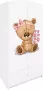 Kocot Kids Kledingkast babydreams wit teddybeer bloemen Halfhoge kast Wit - Thumbnail 1