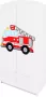 Kocot Kids Kledingkast babydreams wit brandweer Halfhoge kast Wit - Thumbnail 1