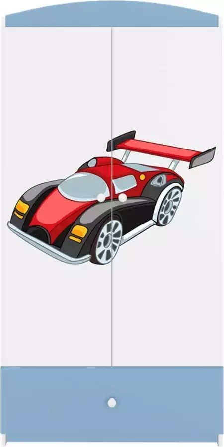 Kocot Kids Kledingkast babydreams blauw raceauto Halfhoge kast Blauw