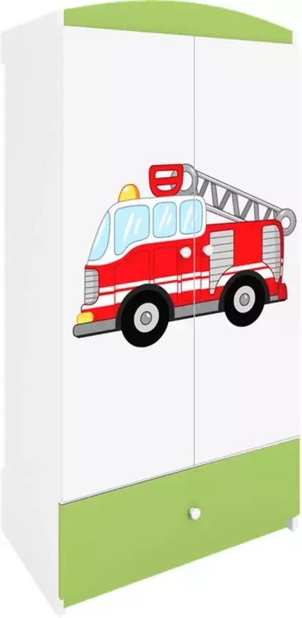 Kocot Kids Kledingkast babydreams groen brandweer Halfhoge kast Groen