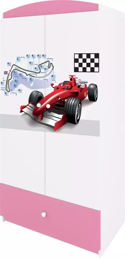 Kocot Kids Kledingkast babydreams roze Formule 1 Halfhoge kast Roze