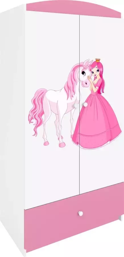 Kocot Kids Kledingkast babydreams roze prinses paard Halfhoge kast Roze