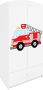 Kocot Kids Kledingkast babydreams wit brandweer Halfhoge kast Wit - Thumbnail 2