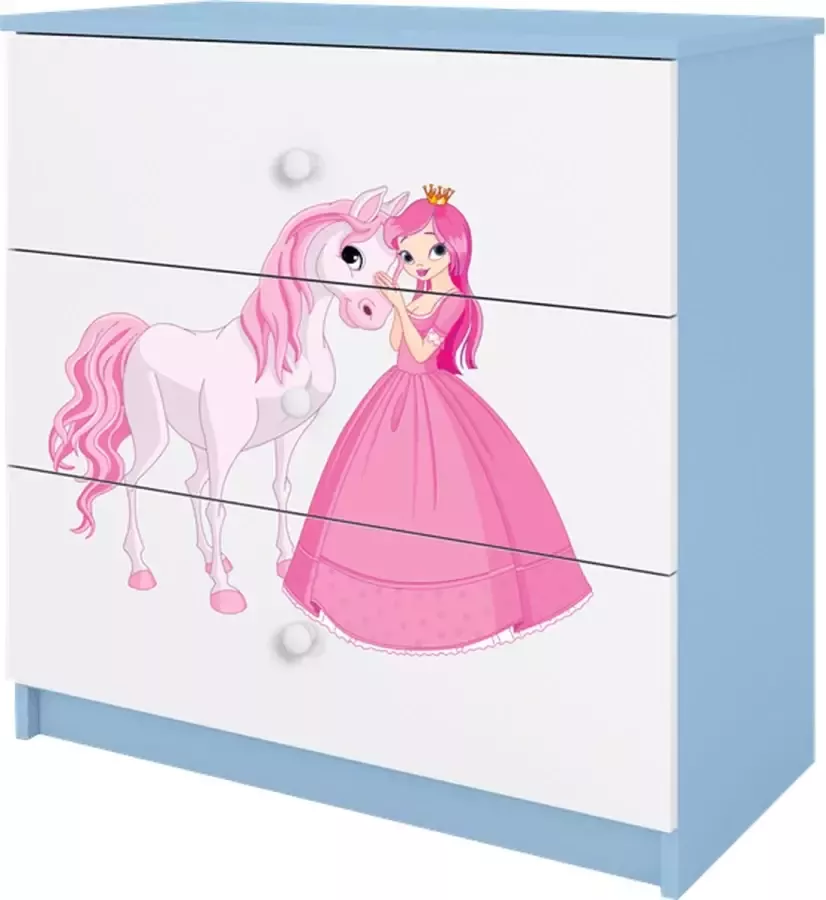 Kocot Kids Ladekast Babydreams blauw princes op paard Halfhoge kast Blauw