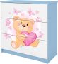 Kocot Kids Ladekast Babydreams blauw teddybeer vlinders Halfhoge kast Blauw - Thumbnail 2