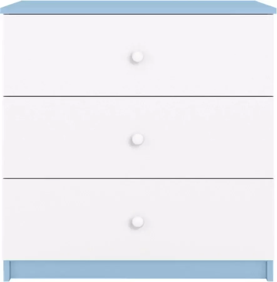 Kocot Kids Ladekast Babydreams blauw zonder patroon Halfhoge kast Blauw