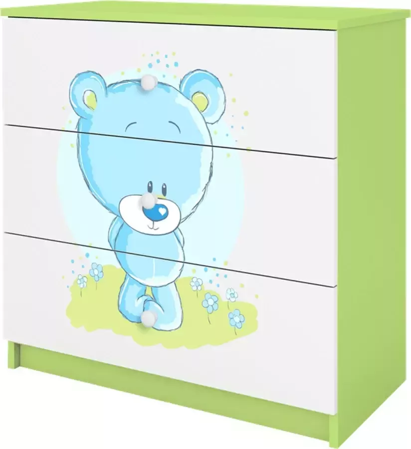 Kocot Kids Ladekast Babydreams groen teddybeer Halfhoge kast Groen