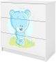 Kocot Kids Ladekast babydreams wit blauw teddybeer Halfhoge kast Blauw - Thumbnail 2