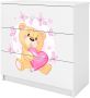 Kocot Kids Ladekast babydreams wit teddybeer vlinders Halfhoge kast Wit - Thumbnail 2