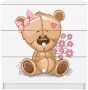Kocot Kids Ladekast babydreams wit teddybeer bloemen Halfhoge kast Wit - Thumbnail 1