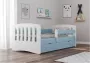 Kocot Kids Bed classic 1 blauw met lade met matras 180 80 Kinderbed Blauw - Thumbnail 1