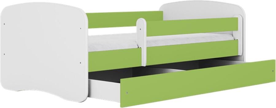 Kocot Kids Bed babydreams groen zonder patroon met lade met matras 160 80 Kinderbed Groen
