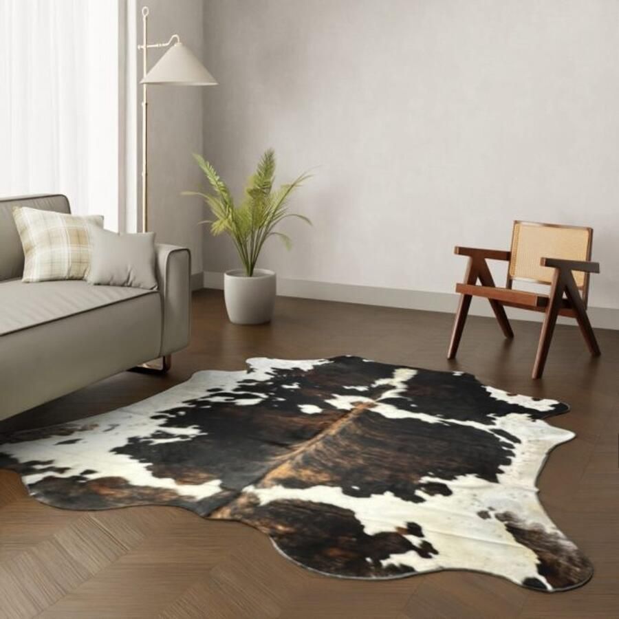 Koeienhuidkopen.nl GIGANTISCHE 240x220 cm! Tricolor koeienhuid kleed koeienkleed vloerkleed tricolore koeienvel dierenhuid dierenvel bonte koehuid tapijt - Foto 4