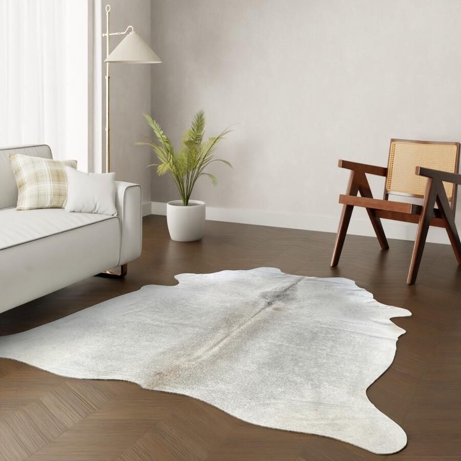 Schapenvachtkopen.nl Lederen crossbody tas bruin witte koeienhuid cross body bag dierenhuid dierenvel koevel leren schoudertas dames - Foto 2