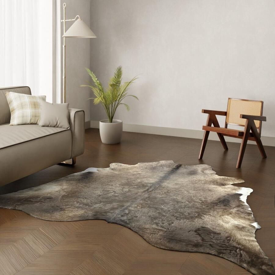 Koeienhuidkopen.nl Kastanjebruin koeienhuid vloerkleed Kastanje bruine koeienkleed bruin koeienvel dierenhuid dierenvel