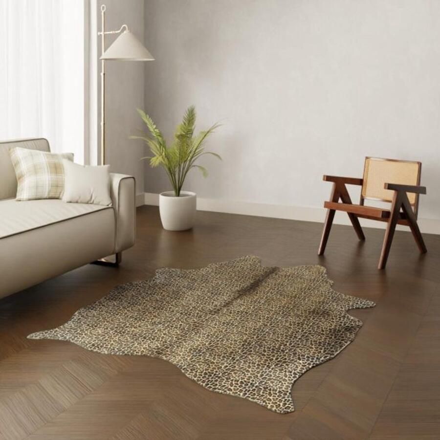 Koeienhuidkopen.nl Panterprint koeienhuid paneterprint koehuid vloerkleed dierenprint koeienvel koekleed tapijt koevacht met panter print