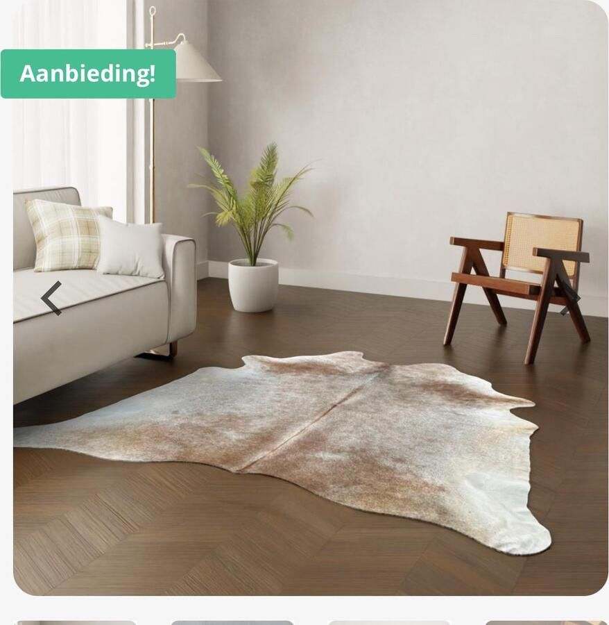 Koeienhuidkopen.nl XL bruin lichtgrijze koeienhuid vloerkleed Koeienkleed tapijt grijs bruin koeienvel groot dierenhuid kleed dierenvel bruin koehuid tapijt