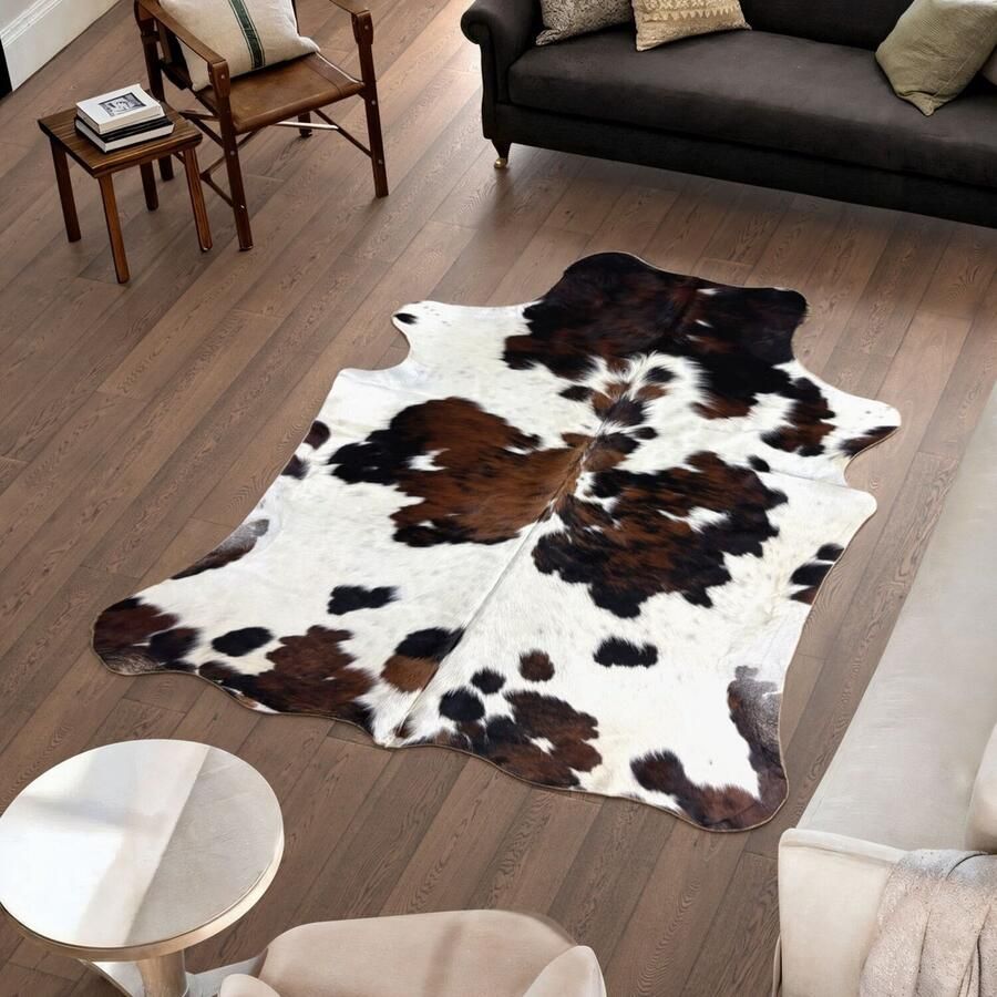 Koeienhuidvloerkleed.nl Koeienhuid Vloerkleed 217 cm x 181 cm Koeienkleed Koeienvel Dierenvel Dierenhuid Tapijt