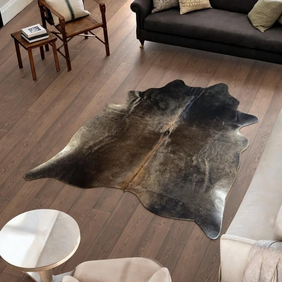 Koeienhuidvloerkleed.nl Koeienhuid Vloerkleed 217 cm x 188 cm Koeienkleed Koeienvel Dierenvel Dierenhuid Tapijt