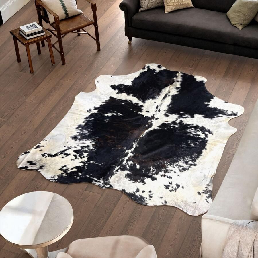 Koeienhuidvloerkleed.nl Koeienhuid Vloerkleed 219 cm x 197 cm Koeienkleed Koeienvel Dierenvel Dierenhuid Tapijt