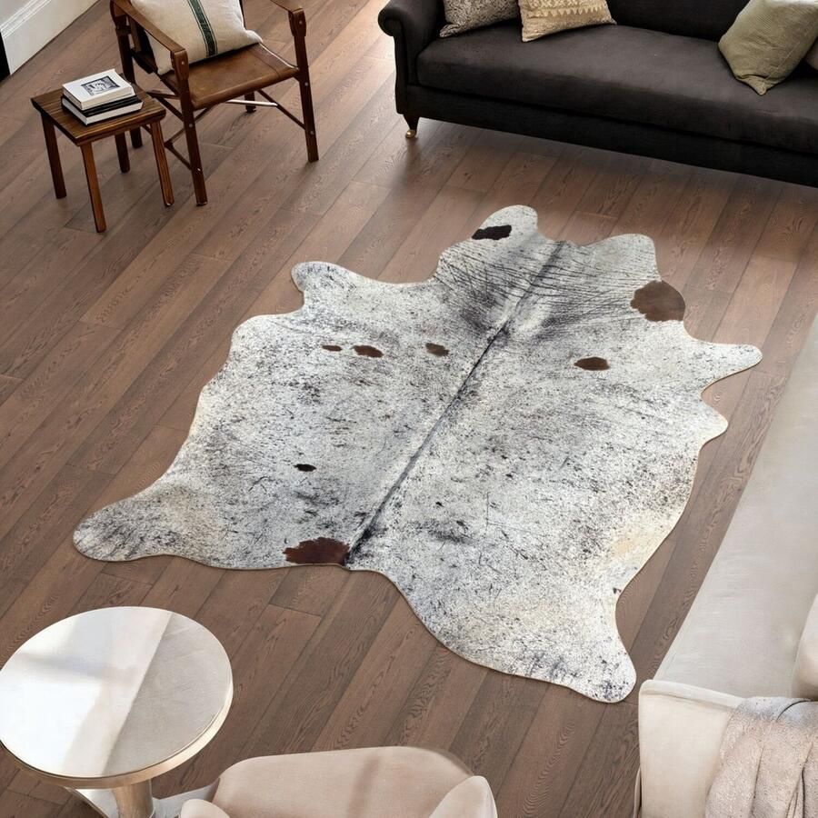 Koeienhuidvloerkleed.nl Koeienhuid Vloerkleed 222 cm x 183 cm Koeienkleed Koeienvel Dierenvel Dierenhuid Tapijt - Foto 2