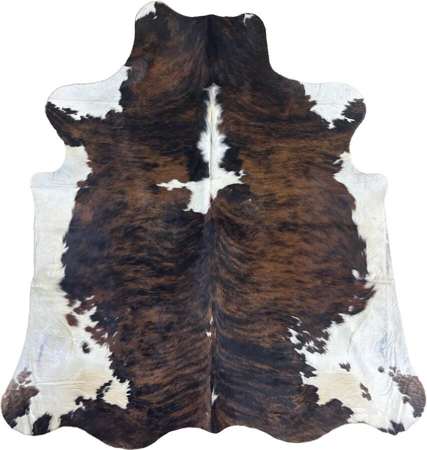 Koeienhuidvloerkleed.nl Koeienhuid Vloerkleed Zwart Wit 213 x 206 cm Koeienkleed Koeienvel Dierenvel Dierenhuid Koehuid Tapijt - Foto 2
