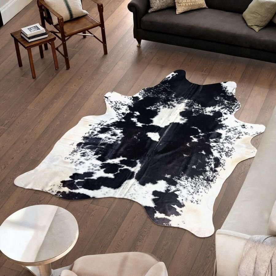 Koeienhuidvloerkleed.nl Koeienhuid Vloerkleed 226 cm x 187 cm Koeienkleed Koeienvel Dierenvel Dierenhuid Tapijt