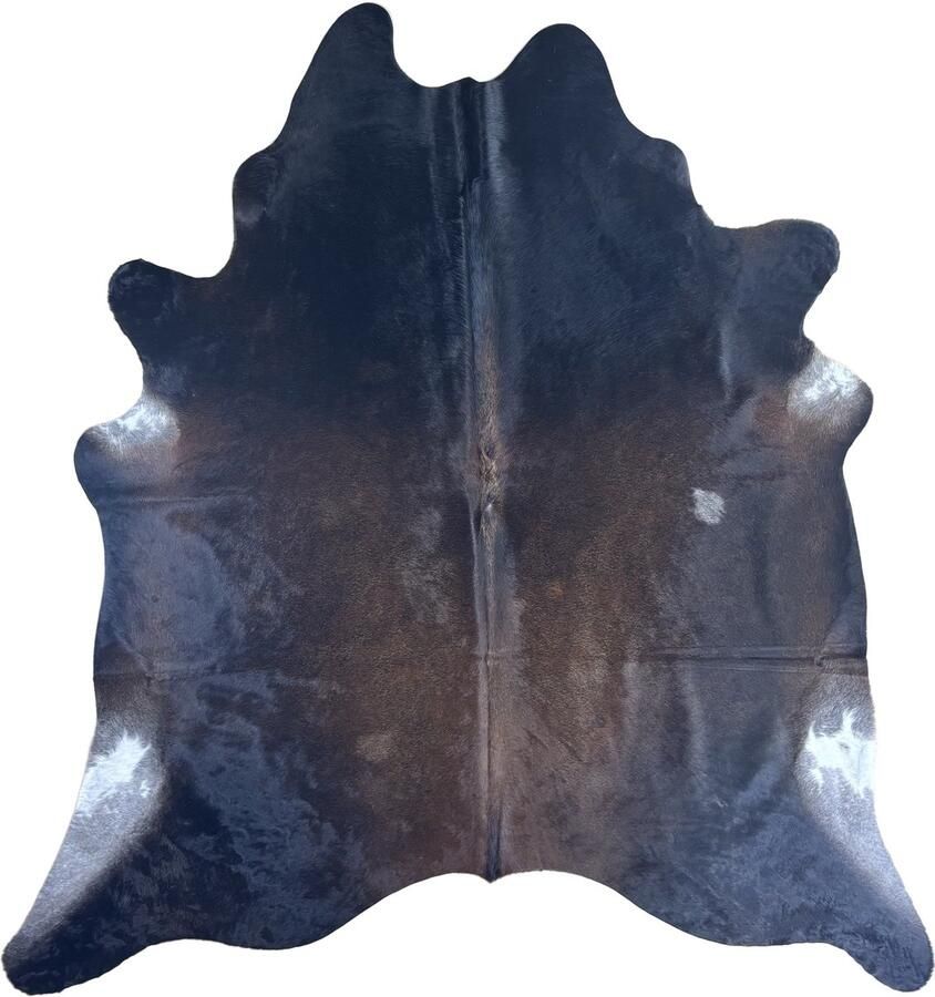 Koeienhuidvloerkleed.nl Koeienhuid Vloerkleed Bruin 205 x 198 cm Koeienkleed Koeienvel Dierenvel Dierenhuid Koehuid Tapijt - Foto 3