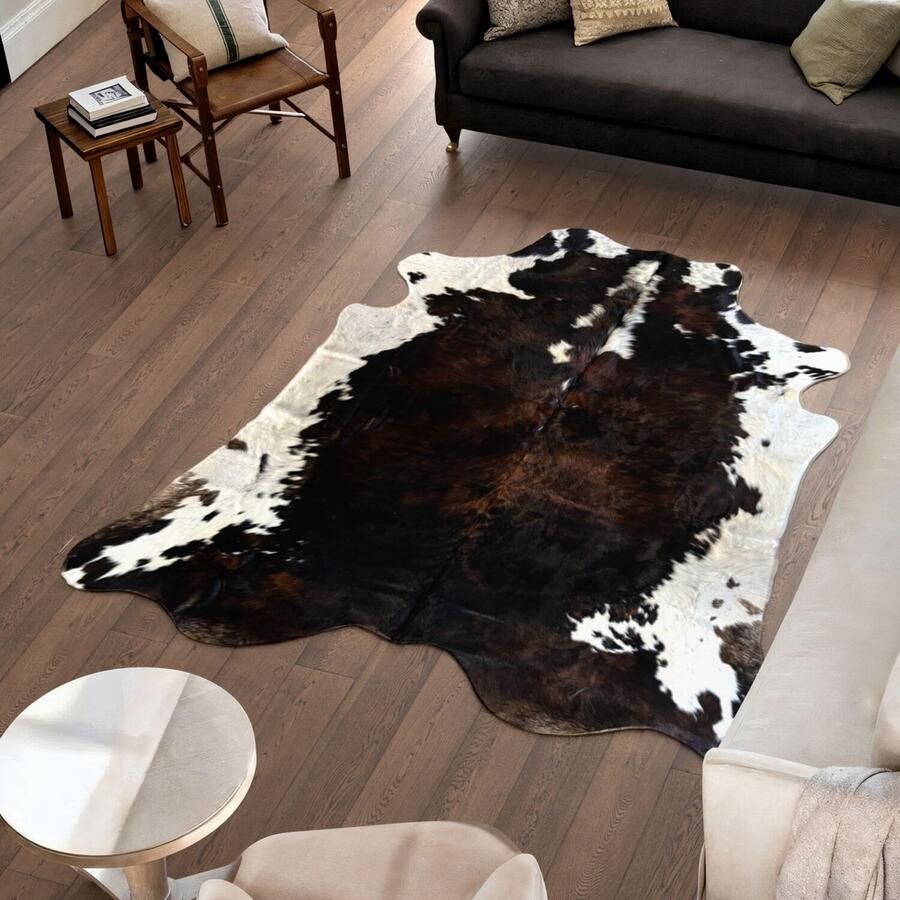 Koeienhuidvloerkleed.nl Koeienhuid Vloerkleed 227 cm x 196 cm Koeienkleed Koeienvel Dierenvel Dierenhuid Tapijt