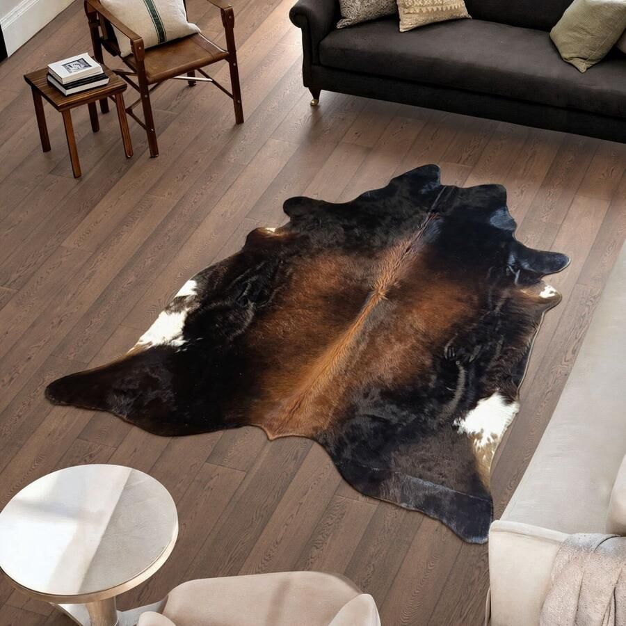 Koeienhuidvloerkleed.nl Koeienhuid Vloerkleed 229 cm x 195 cm Koeienkleed Koeienvel Dierenvel Dierenhuid Tapijt