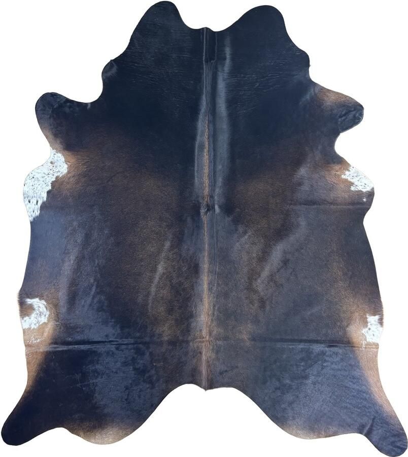 Koeienhuidvloerkleed.nl Koeienhuid Vloerkleed Bruin 216 x 195 cm Koeienkleed Koeienvel Dierenvel Dierenhuid Koehuid Tapijt - Foto 3