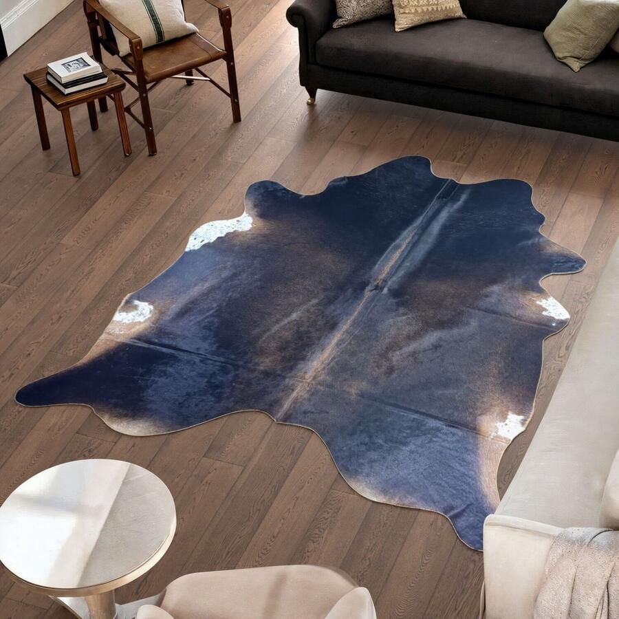 Koeienhuidvloerkleed.nl Koeienhuid Vloerkleed Bruin 216 x 195 cm Koeienkleed Koeienvel Dierenvel Dierenhuid Koehuid Tapijt